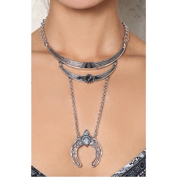 Jewelry - Layered Engraved Necklace and earrings